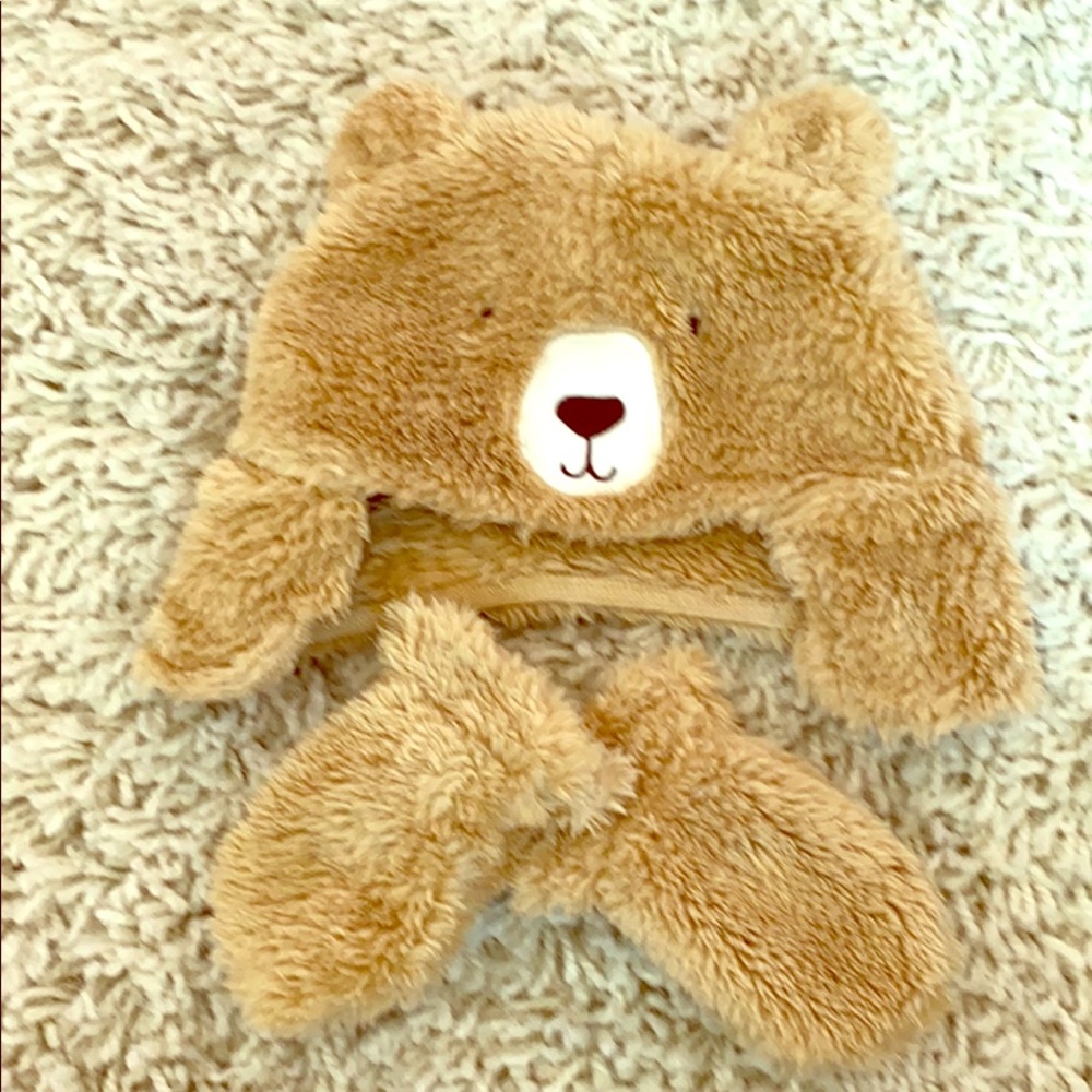Bear beanie and mittens